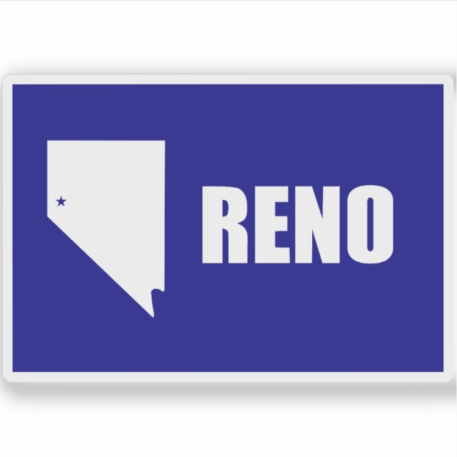 Sticker Drapeau de Reno, Nevada (1959-2018) (Devant)