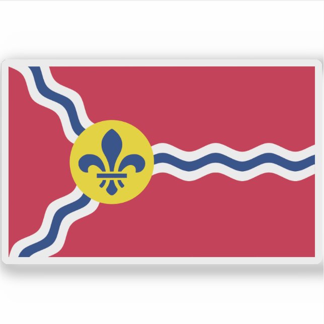Sticker Drapeau de Saint-Louis, Missouri (Devant)