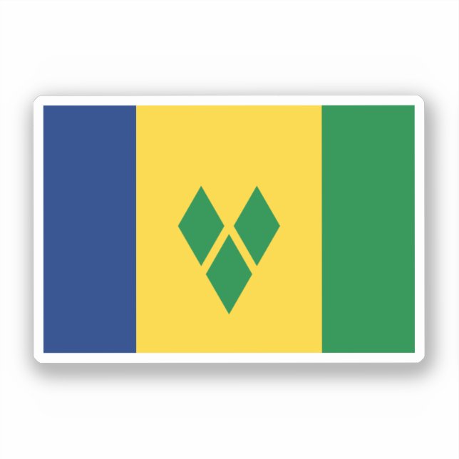 Sticker Drapeau de Saint-Vincent-et-les Grenadines (Recto)