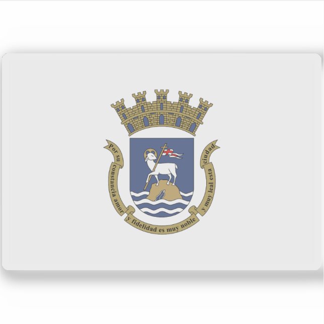 Sticker Drapeau de San Juan, Porto Rico (Devant)