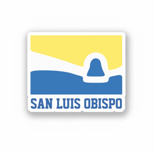 Sticker Drapeau de San Luis Obispo, Californie (Recto)