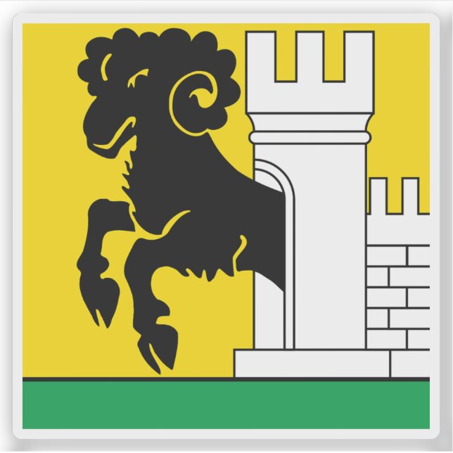 Sticker Drapeau de Schaffhausen, Suisse (Devant)