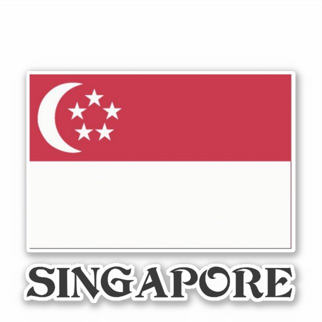 Sticker Drapeau de Singapour (Devant)