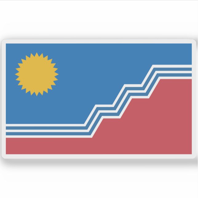 Sticker Drapeau de Sioux Falls, Dakota du Sud (Devant)