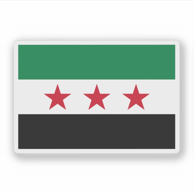 Sticker Drapeau de Syrie (décembre 2024) (Devant)