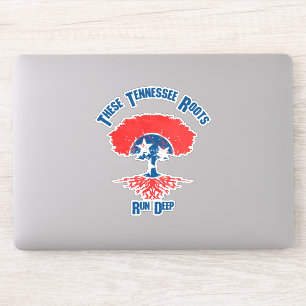 Sticker Drapeau de Tennessee Roots Arbre Vinyl Decal