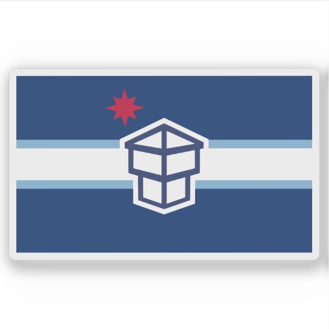 Sticker Drapeau de Toledo, Ohio, États-Unis (Devant)