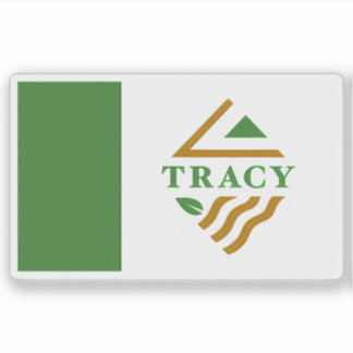 Sticker Drapeau de Tracy, Californie, États-Unis