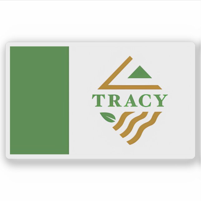 Sticker Drapeau de Tracy, Californie, États-Unis (Devant)