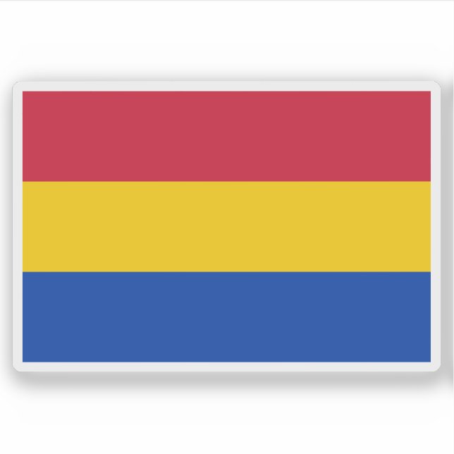 Sticker Drapeau de Vlaardingen, la Pays-Bas (Devant)