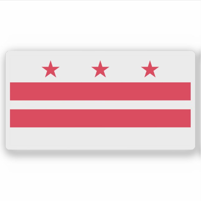Sticker Drapeau de Washington, D.C (district de Columbia), (Devant)