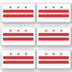 Sticker Drapeau de Washington DC, drapeau de l'État amér