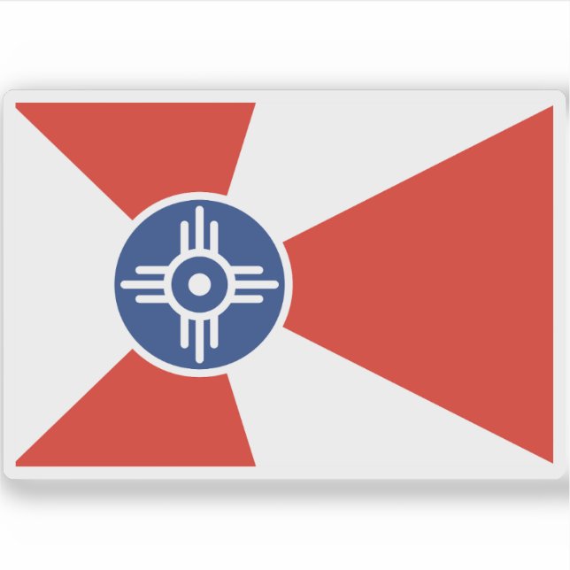 Sticker Drapeau de Wichita, Kansas (Devant)