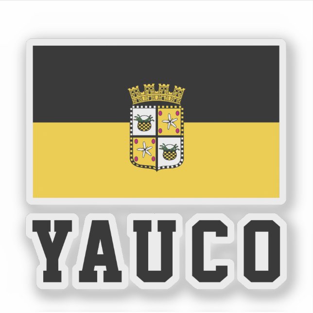 Sticker Drapeau de Yauco, Porto Rico (Devant)