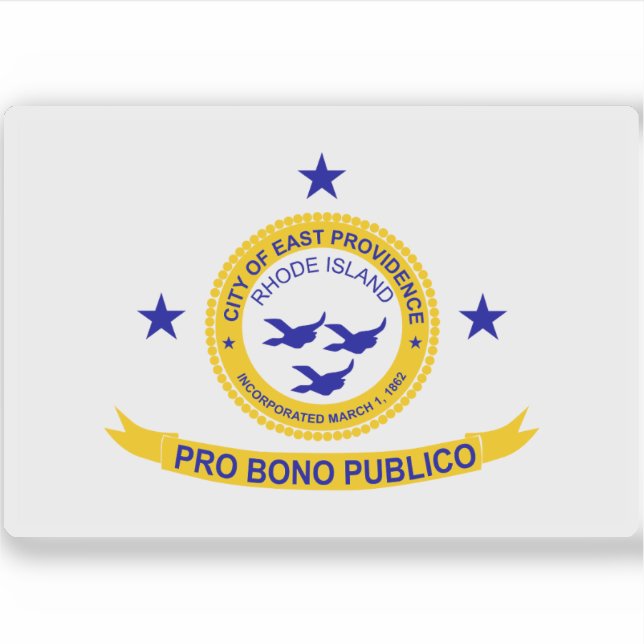 Sticker Drapeau d'East Providence, Rhode Island (Devant)