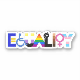 Sticker Drapeau d'égalité inclusive