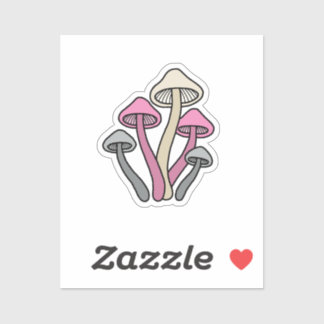 Sticker Drapeau Demigirl Champignons colorés