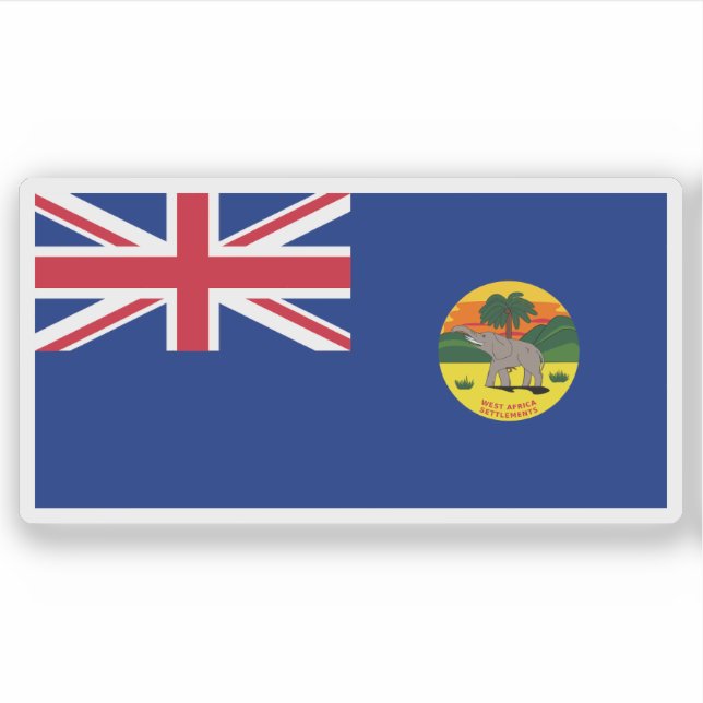 Sticker Drapeau des colonies britanniques d'Afrique de l'O (Devant)