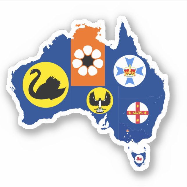 Sticker Drapeau des États australiens (Devant)