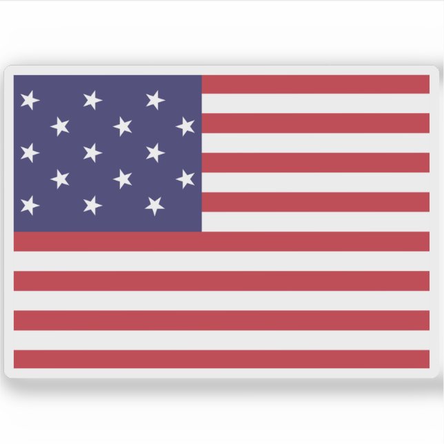 Sticker Drapeau des États-Unis d'Amérique (1795-1818) (Devant)