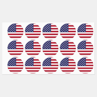 Sticker Drapeau des États-Unis d'Amérique Étiquett