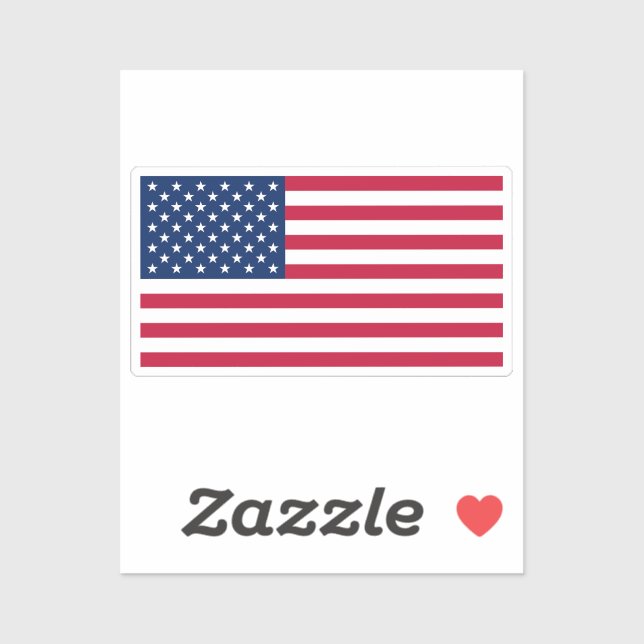 Sticker Drapeau des États-Unis découpé sur mesure  (Feuille)
