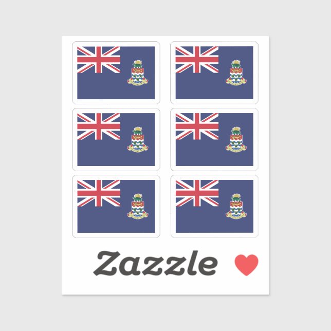 Sticker Drapeau des îles Caïmans Collection pack de 6 (Feuille)