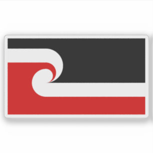 Sticker Drapeau des Maoris (Maoris), Polynésie, Océanie