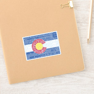 Sticker Drapeau d'état 14ers du Colorado Fourteeners