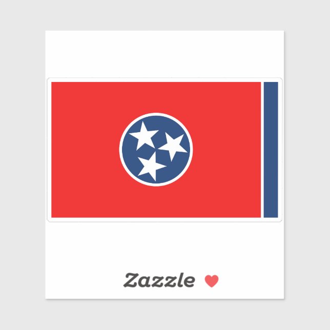 Sticker Drapeau d'État du Tennessee (Feuille)