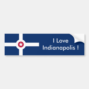 Sticker Drapeau d'Indianapolis City, États-Unis