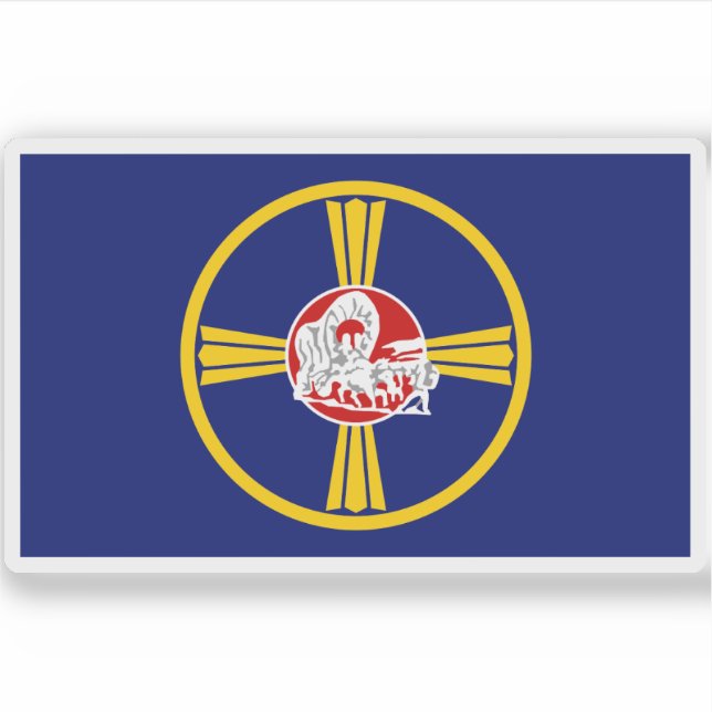 Sticker Drapeau d'Omaha, Nebraska (Devant)