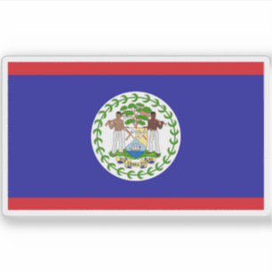 Sticker Drapeau du Belize