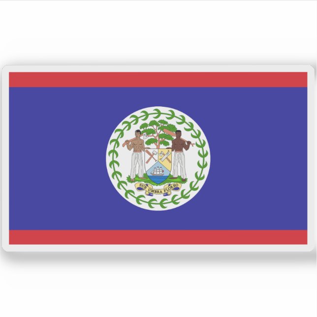 Sticker Drapeau du Belize (Devant)