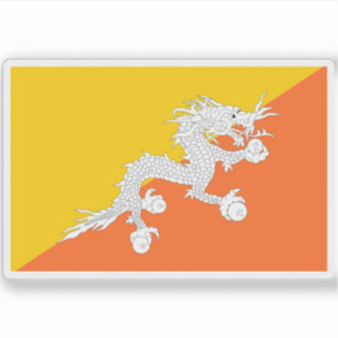 Sticker Drapeau du Bhoutan