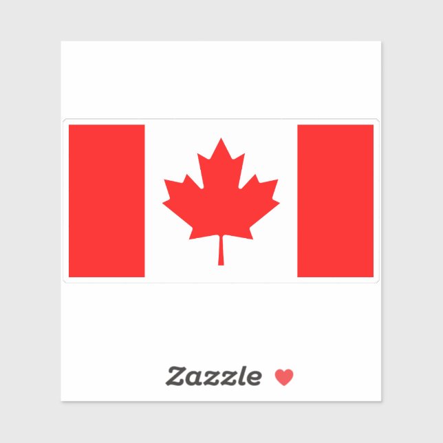 Sticker Drapeau du Canada (Feuille)