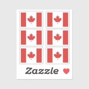 Sticker Drapeau du Canada Collection pack de 6