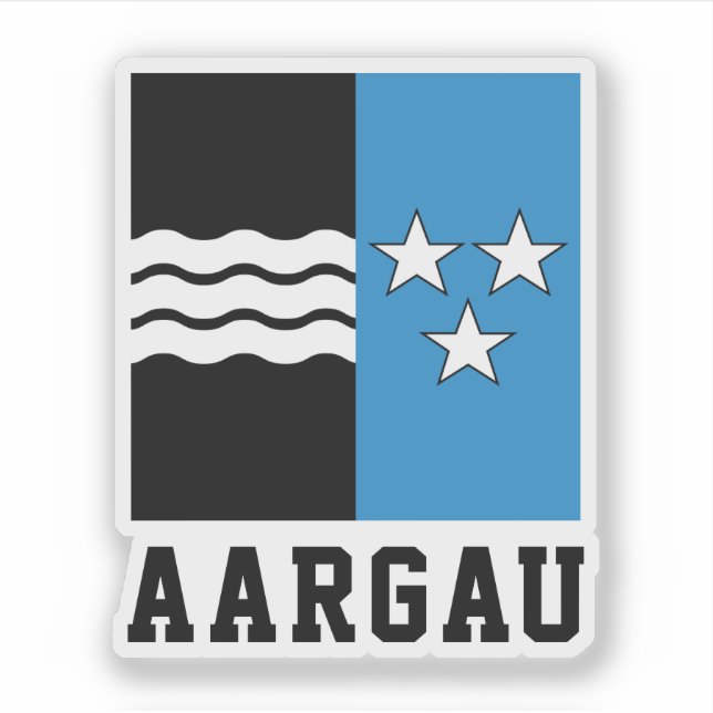 Sticker Drapeau du canton d'Argovie (Devant)