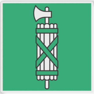 Sticker Drapeau du canton de Sankt Gallen (St Gall), Suiss