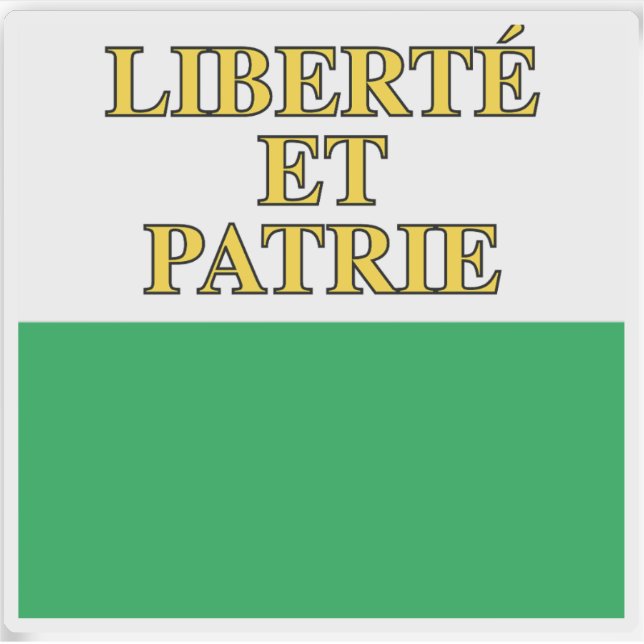 Sticker Drapeau du canton de Vaud, Suisse (Devant)