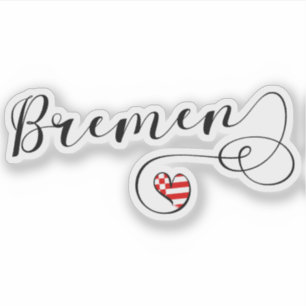 Sticker Drapeau du coeur de Brême