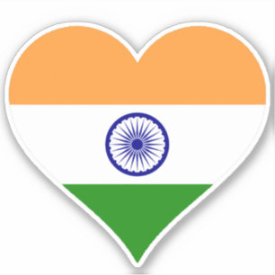 Sticker Drapeau du coeur de l'Inde