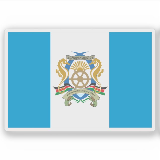 Sticker Drapeau du comté de Mombasa, République du Kenya (Devant)