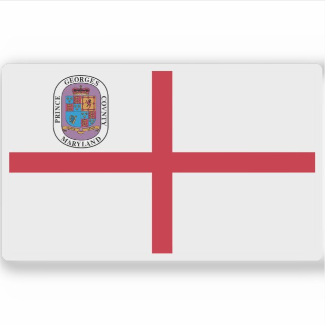 Sticker Drapeau du comté de Prince George, Maryland (Devant)