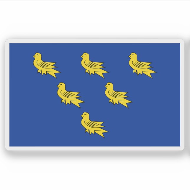 Sticker Drapeau du comté de Sussex, Angleterre (Devant)