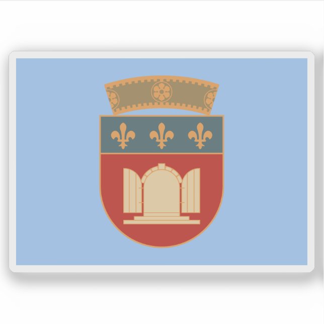 Sticker Drapeau du comté de Tirana, Albanie (Devant)