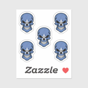 Sticker Drapeau du crâne souriant de Somalie