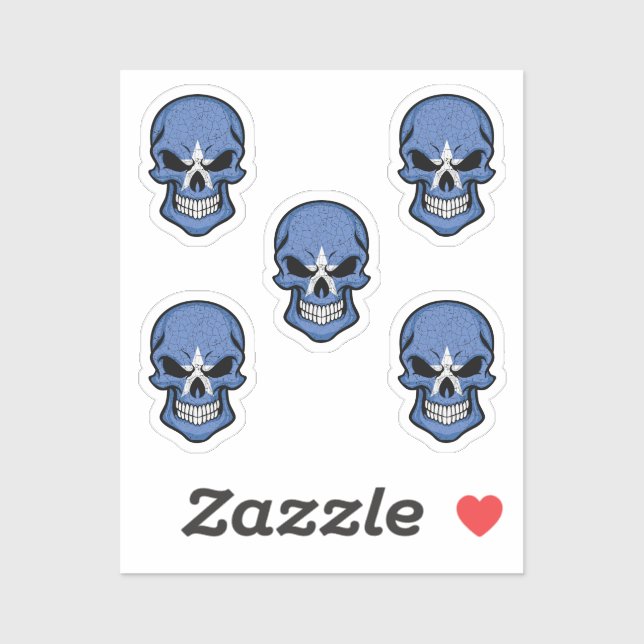 Sticker Drapeau du crâne souriant de Somalie (Feuille)