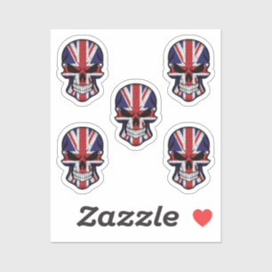 Sticker Drapeau du crâne souriant Royaume-Uni