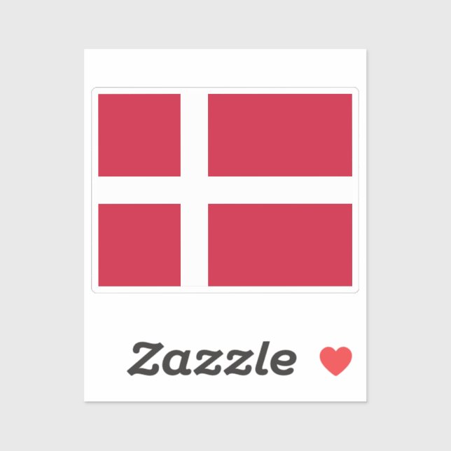 Sticker Drapeau du Danemark découpé sur mesure  (Feuille)